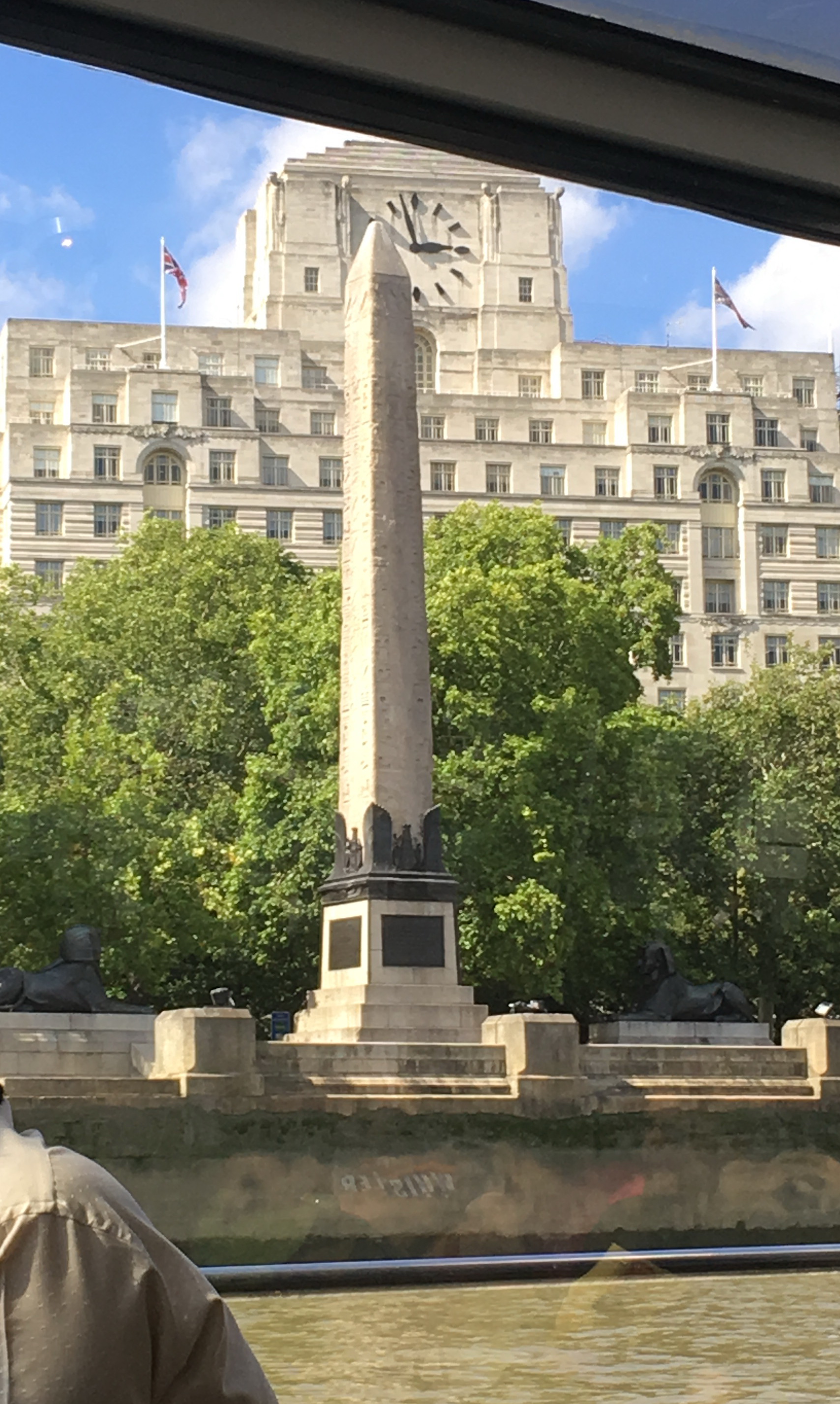 Cleopatra's Needle on the banks of the Thames