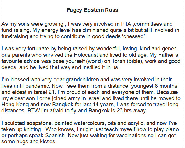 Fagey Epstein Ross